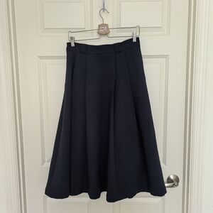 Zara Navy A-Line Skirt